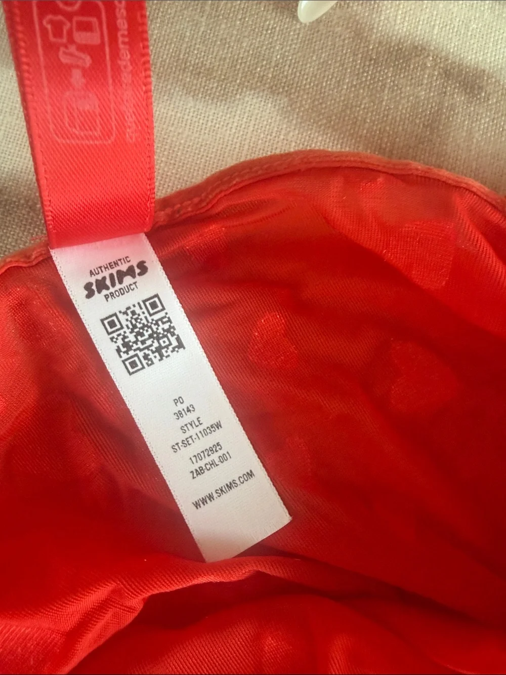 SKIMS sheer red